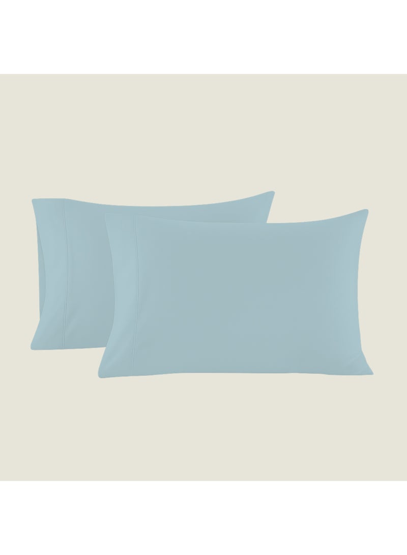 Cloud Scape Linen 600 Thread Count Egyption Cotton 2 Pillowcases Set (Standard, French Blue) - Image 5