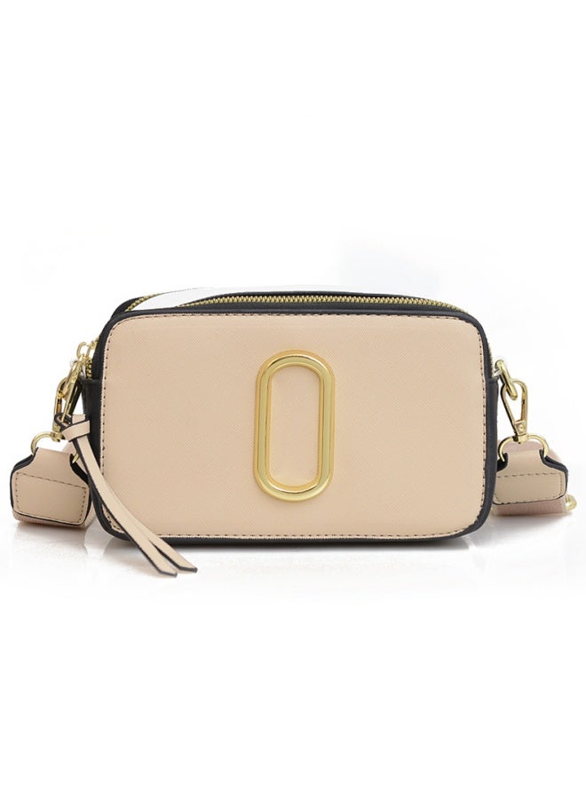 Women's Versatile PU Leather Shoulder Bag, Ladies Portable Camera Bag Crossbody Bag Sling Bag Side Bag Carry Bag, Retro Contrasting Small Square Bag Handbag Satchel Bags for Girls/College Students - Image 1