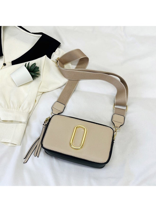 Women's Versatile PU Leather Shoulder Bag, Ladies Portable Camera Bag Crossbody Bag Sling Bag Side Bag Carry Bag, Retro Contrasting Small Square Bag Handbag Satchel Bags for Girls/College Students - Image 5