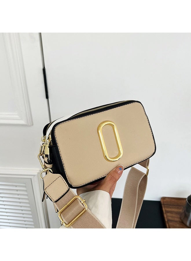 Women's Versatile PU Leather Shoulder Bag, Ladies Portable Camera Bag Crossbody Bag Sling Bag Side Bag Carry Bag, Retro Contrasting Small Square Bag Handbag Satchel Bags for Girls/College Students - Image 3