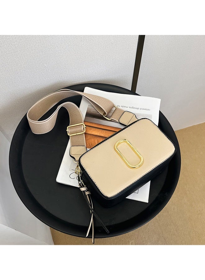 Women's Versatile PU Leather Shoulder Bag, Ladies Portable Camera Bag Crossbody Bag Sling Bag Side Bag Carry Bag, Retro Contrasting Small Square Bag Handbag Satchel Bags for Girls/College Students - Image 4