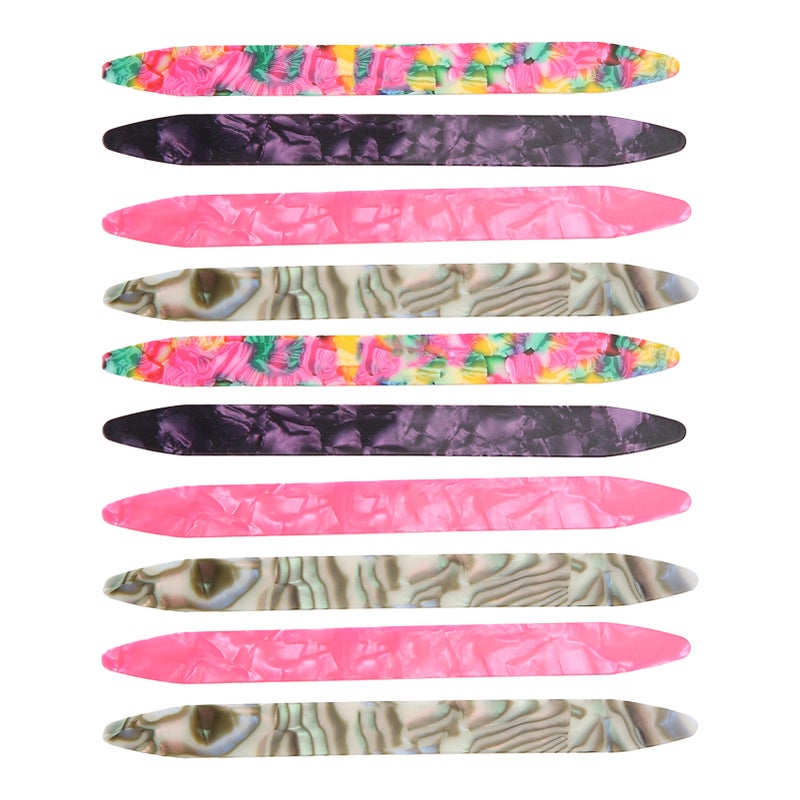 Oud Picks 10PCS 0.71mm Celluloid Flexible Plectrums - Lightweight Corrosion Resistant Long Strip Design Picks for Oud Beginners Plucked Instrument Players - Image 3