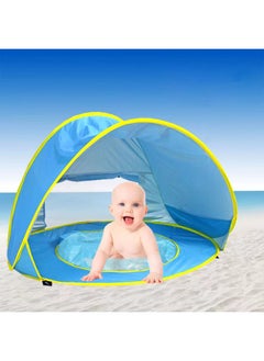 Pop up Baby Sun Shade Beach Tent with Pool, Portable Lightweight UV Protection Shelter Canopy for Beach, Yard, Infant Indoor, and Outdoor