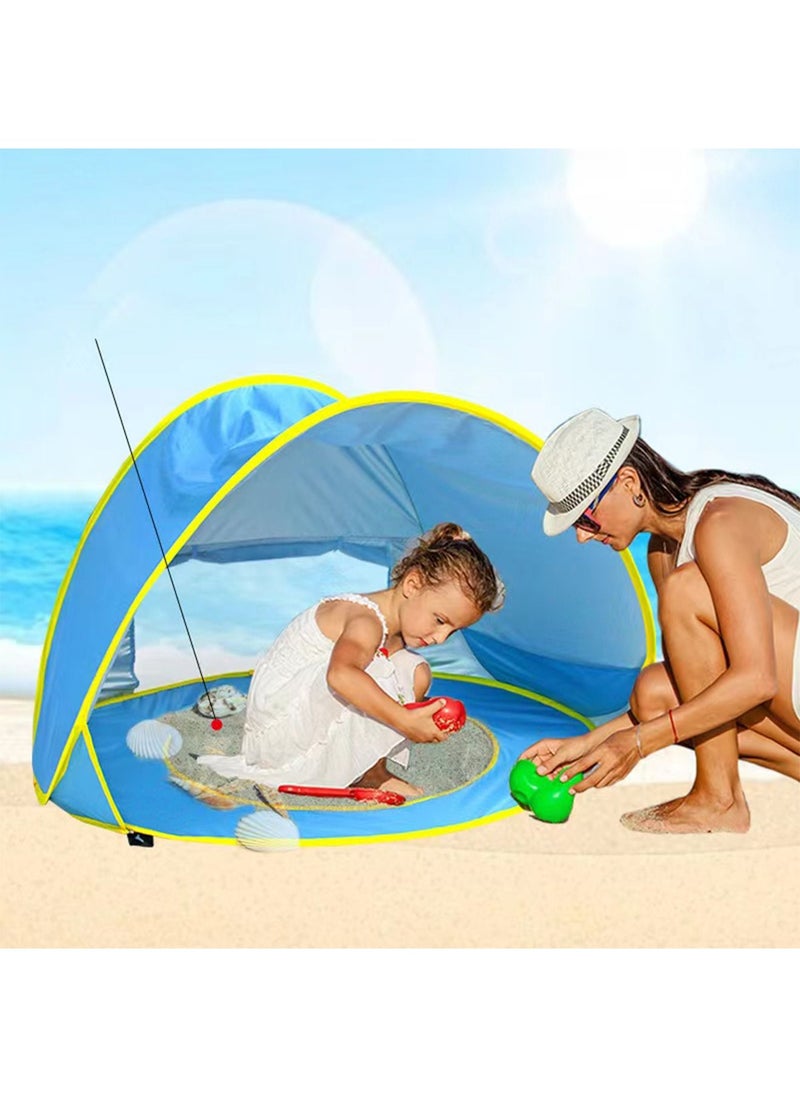 Generic - Pop up Baby Sun Shade Beach Tent with Pool, Portable Lightweight UV Protection Shelter Canopy for Beach, Yard, Infant Indoor, and Outdoor - Image 1
