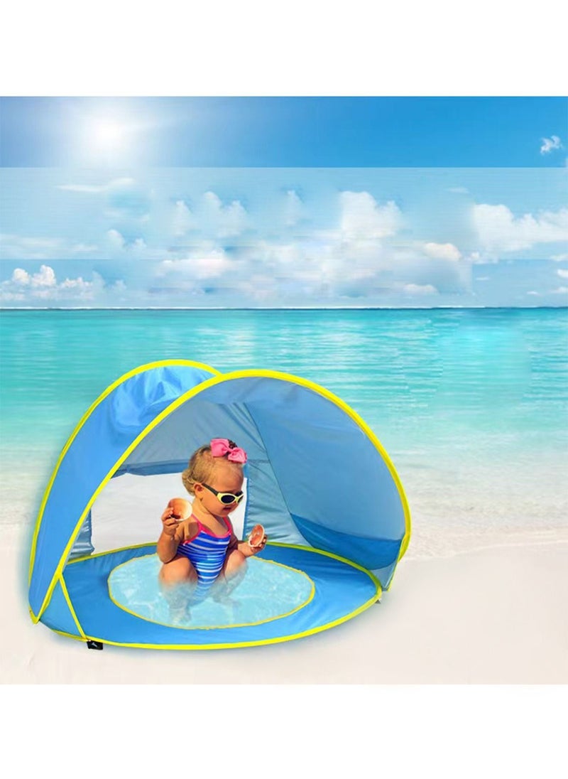 Generic - Pop up Baby Sun Shade Beach Tent with Pool, Portable Lightweight UV Protection Shelter Canopy for Beach, Yard, Infant Indoor, and Outdoor - Image 1