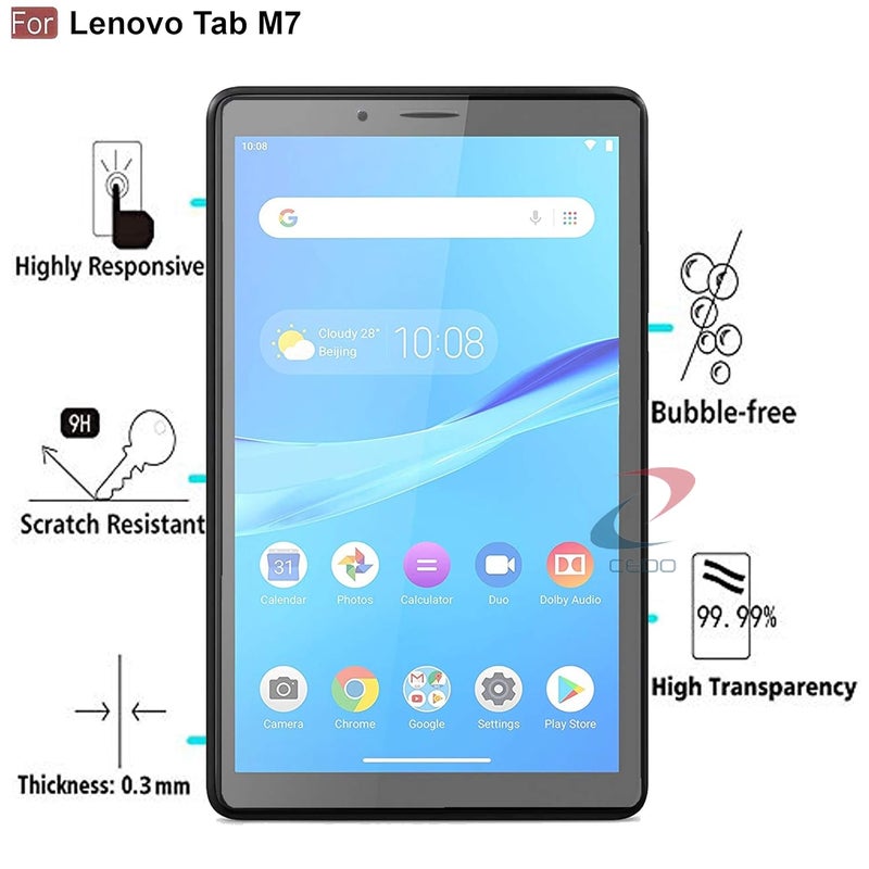 Cedo Lenovo Tab M7 (7 inch) Tempered Glass | Screen Protector Clear Tempered Glass for Lenovo Tab M7 (7 inch) TB-7305 F/L/X - Image 3