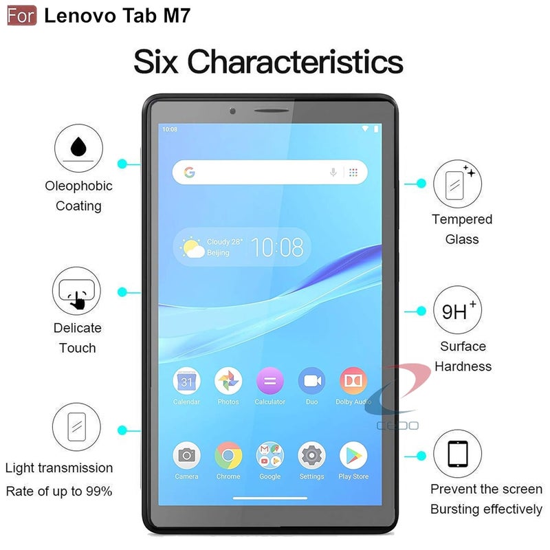 Cedo Lenovo Tab M7 (7 inch) Tempered Glass | Screen Protector Clear Tempered Glass for Lenovo Tab M7 (7 inch) TB-7305 F/L/X - Image 2