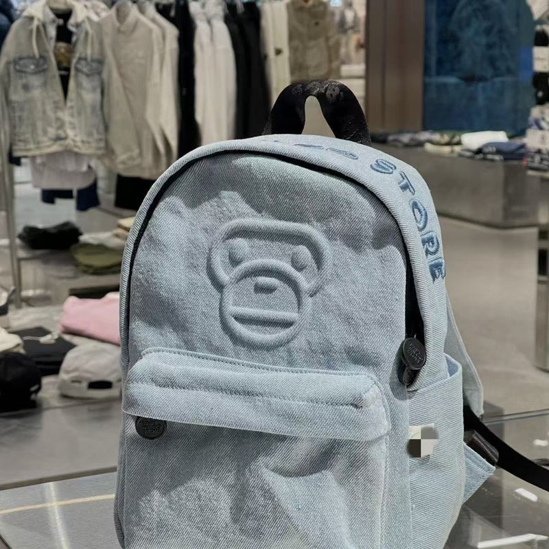 Casual Lightweight Denim Backpack for School & Travel - Image 2