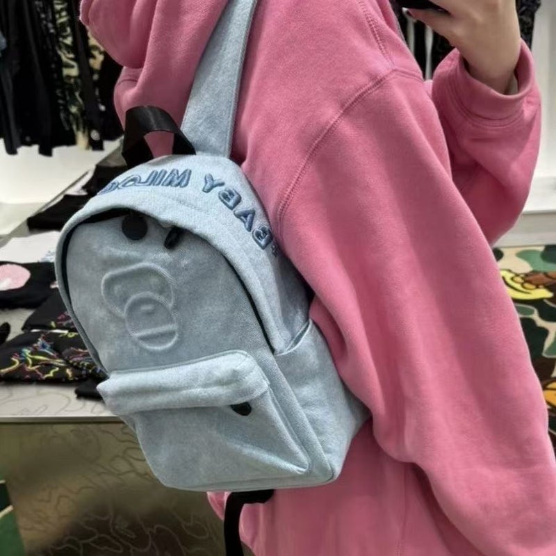 Casual Lightweight Denim Backpack for School & Travel - Image 3