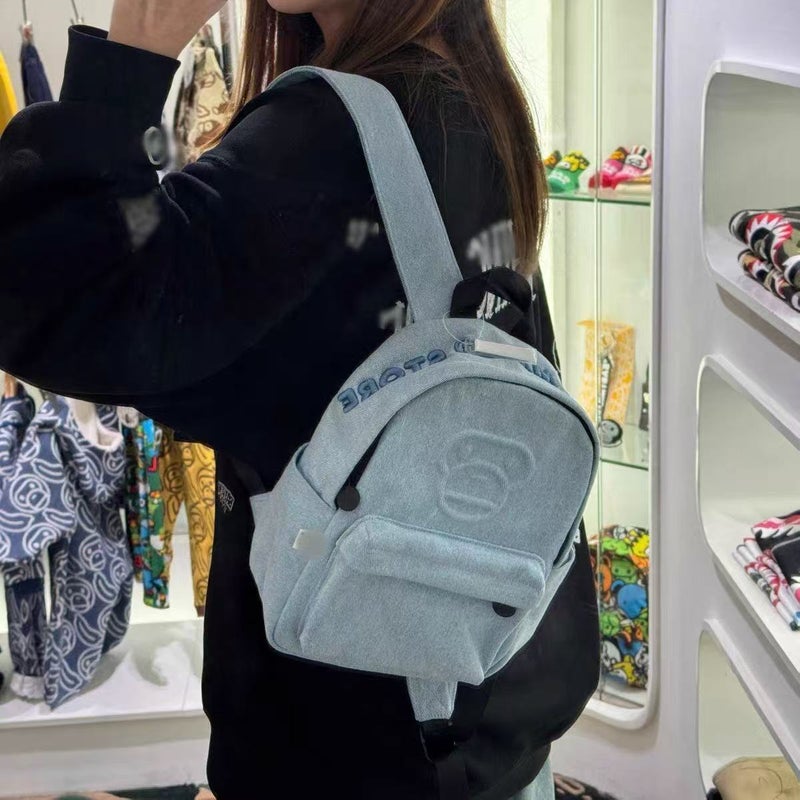 Casual Lightweight Denim Backpack for School & Travel - Image 5