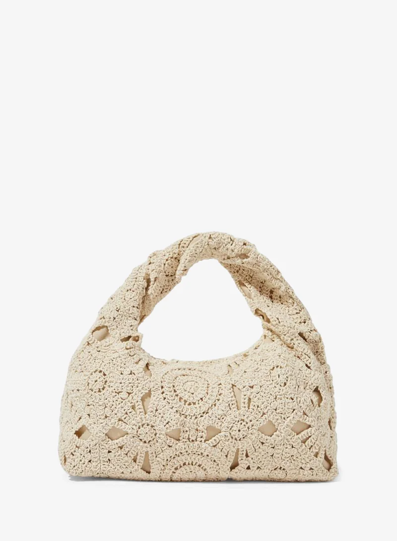 Styli  Beige Crochet Hand Bag for Women | Best Price UAE
