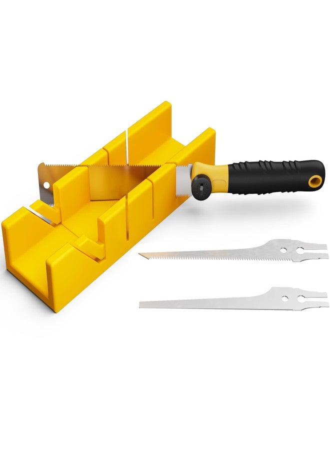GARTOL Miter Box and Saw Set, 4-Piece Japanese Hand Saw for Wood Cutting, Woodworking Tools for Precise Miter and Bevel Cuts with 3 Replaceable Blades for DIY, Crafting, Furniture Making & Carpentry - Image 1