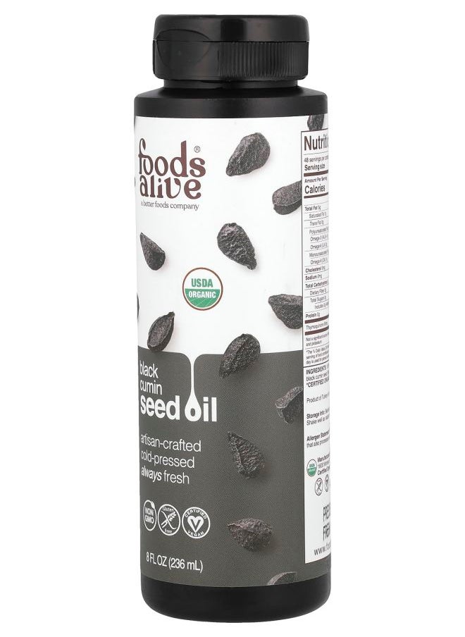 Foods Alive Organic Black Cumin Seed Oil 8 fl oz (236 ml)  - Image 2