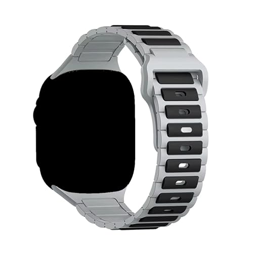 GUOi® Silicone Watchband Compatible with Apple Watch Ultra 2 ＆ Ultra 49mm 45mm 44mm 42mm 46mm - Men & Women Strap for iWatch Se10/9/8/7/6/5/4/3/2/1 SE 46/44/45/49/42mm (Series 3/2/1) - GRAY/BLACK - Image 1