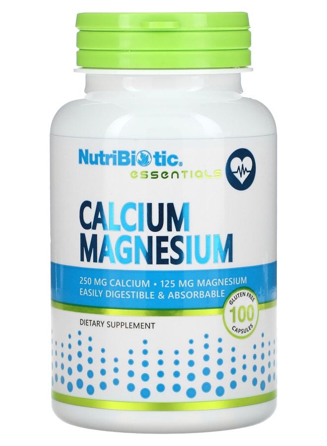 Nutribiotic Essentials Calcium Magnesium 100 Gluten Free Capsules