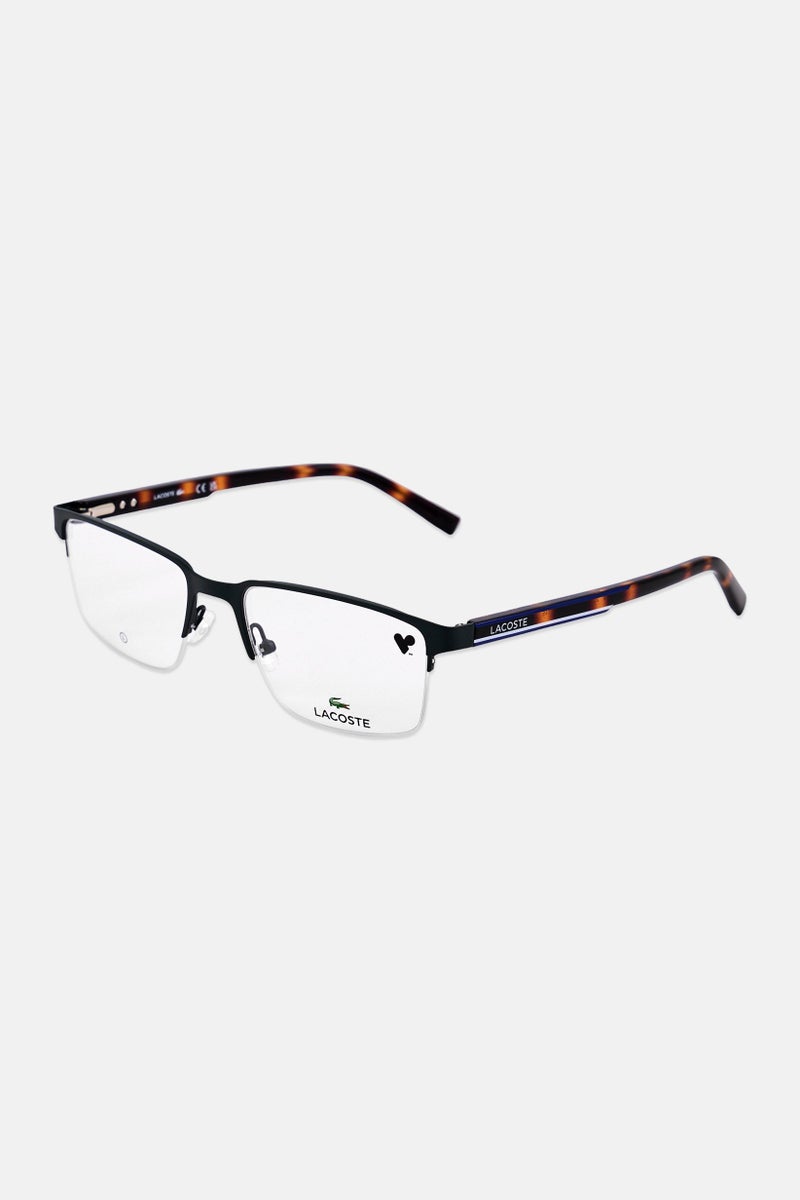 LACOSTE Men L2279 Rectangular Eyeglasses, Matte Grey - Image 3