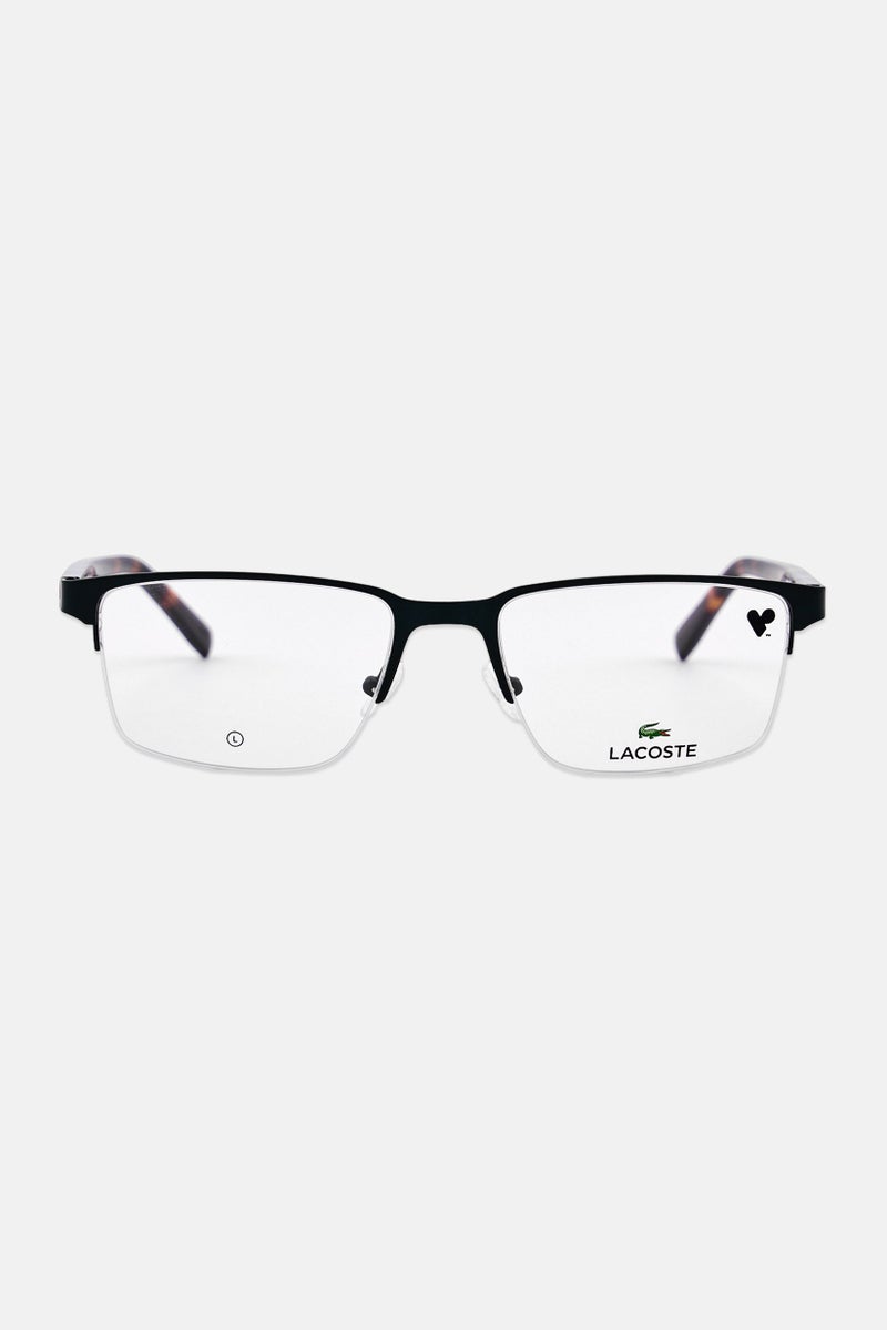 LACOSTE Men L2279 Rectangular Eyeglasses, Matte Grey - Image 1