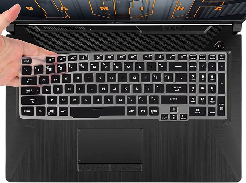 RAYA Silicone Keyboard Cover for 2021 ASUS TUF Gaming A15 F15 15.6inch & 2021 ASUS TUF Gaming A17 F17 17.3inch Laptops (Black) - Image 1