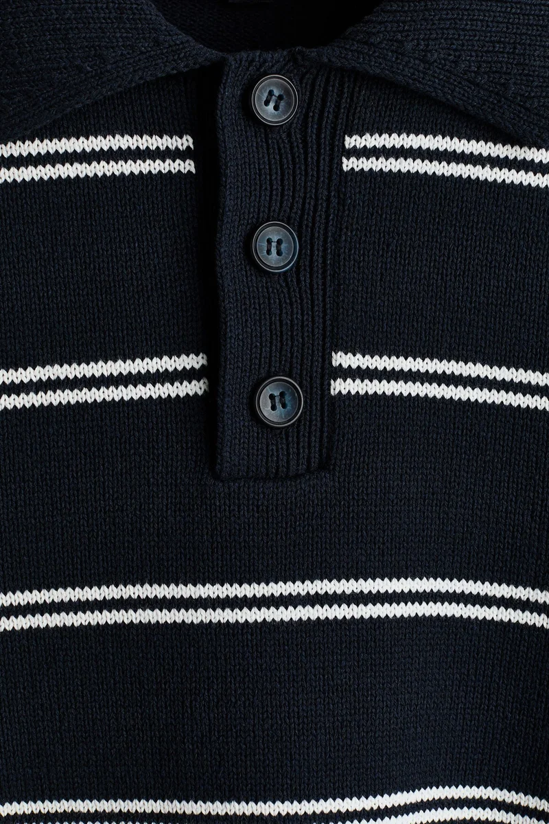 H&M  Regular Fit Knitted polo shirt for Men | Best Price UAE