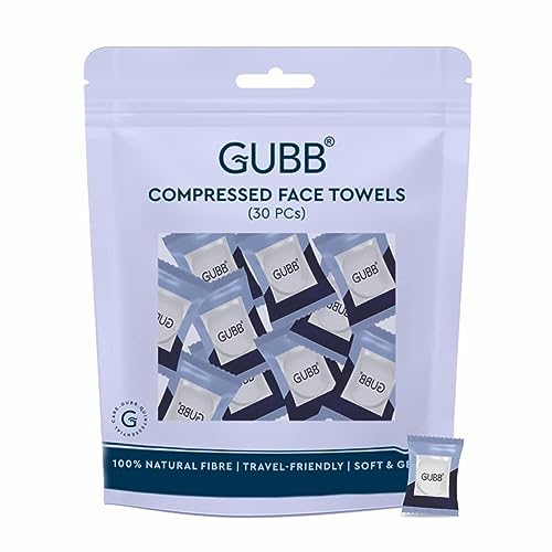 GUBB Face Wipe, 100% Cotton Facial Tissue | Reusable & Biodegradable, Soft Fabric, Chemical Free | Pocket Pack of 30 Wet Wipes For Men & Women Oily Skin - Image 1