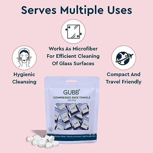 GUBB Face Wipe, 100% Cotton Facial Tissue | Reusable & Biodegradable, Soft Fabric, Chemical Free | Pocket Pack of 30 Wet Wipes For Men & Women Oily Skin - Image 4