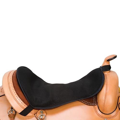Weaver Equine Western Horse Saddle Pad, Mesh, Shock Absorbing Gel Saddle Pad Seat for Stable Riding and Spine Protection, Durable Equine Supplies - Image 1