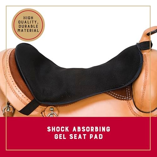 Weaver Equine Western Horse Saddle Pad, Mesh, Shock Absorbing Gel Saddle Pad Seat for Stable Riding and Spine Protection, Durable Equine Supplies - Image 2
