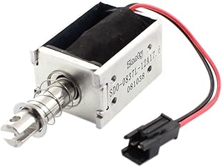 uxcell Uxcell DC 12V 400G/4 mm Open Frame Actuator Linear Pull Solenoid Electromagnet  - Image 1