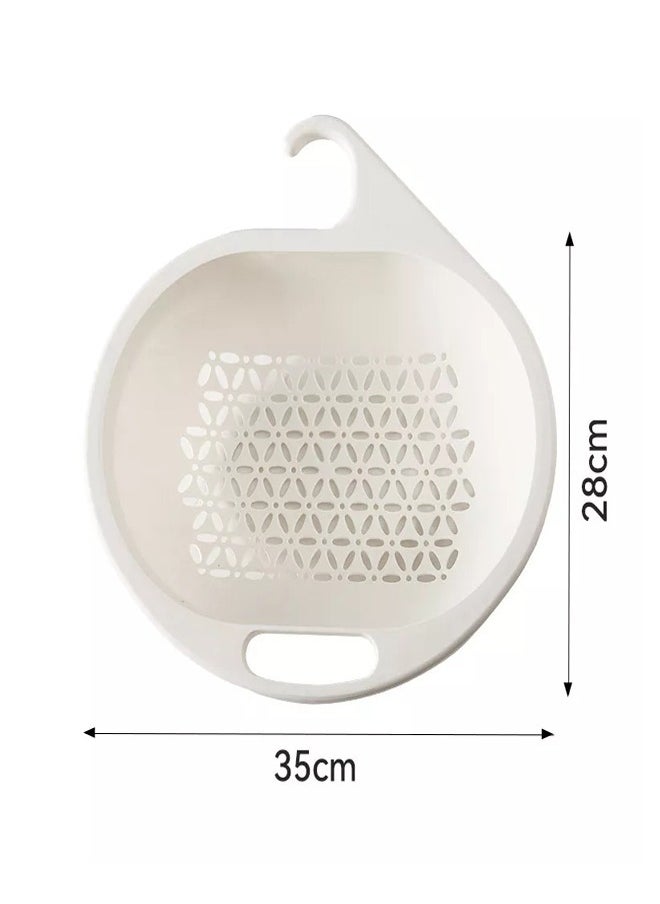 fashionhome Portable Kitchen Storage Drain Basket Wash Fruit Vegetable  - Image 2
