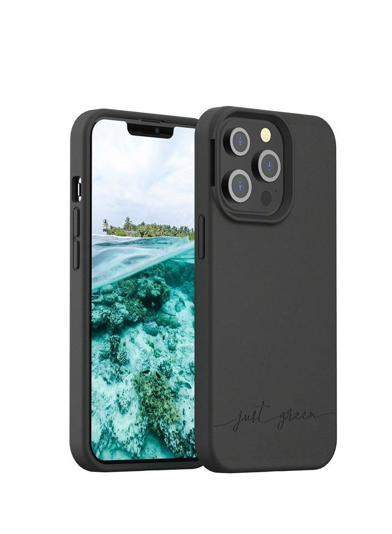BIGBEN جراب Just Green لهاتف iPhone 13 Pro باللون الأسود الطبيعي - تصميم صديق للبيئة - Image 1