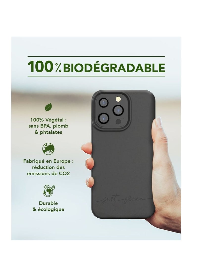 BIGBEN جراب Just Green لهاتف iPhone 13 Pro باللون الأسود الطبيعي - تصميم صديق للبيئة - Image 2