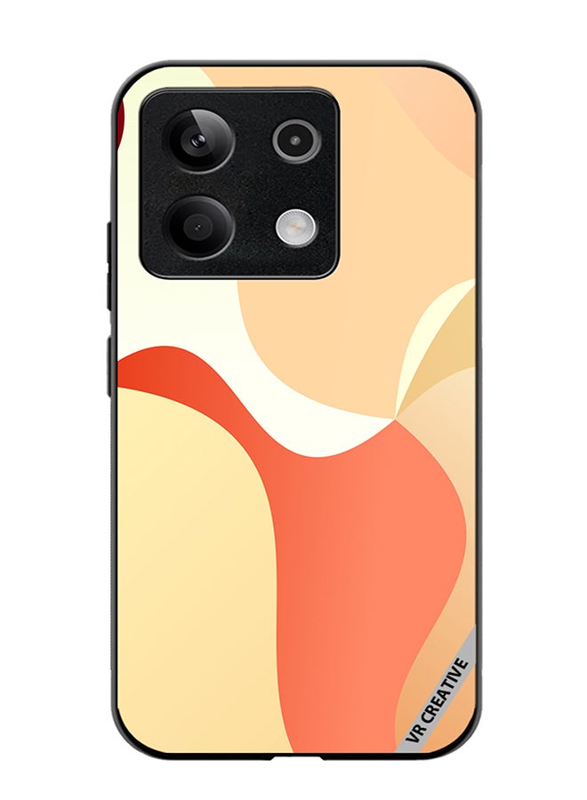 VR CREATIVE Protective Case Cover For Xiaomi Poco X6 Light Orange Abstract Cambered Design Multicolour - Image 1