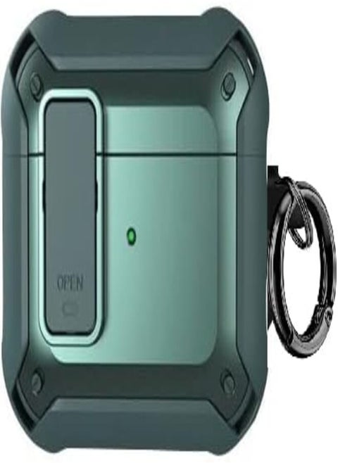 Compatible with AirPods 3 Case 2021 with Keychain Shockproof Flexible Shock Absorption Secure Lock Designed for Men Women Wireless Charging TPU (Green)