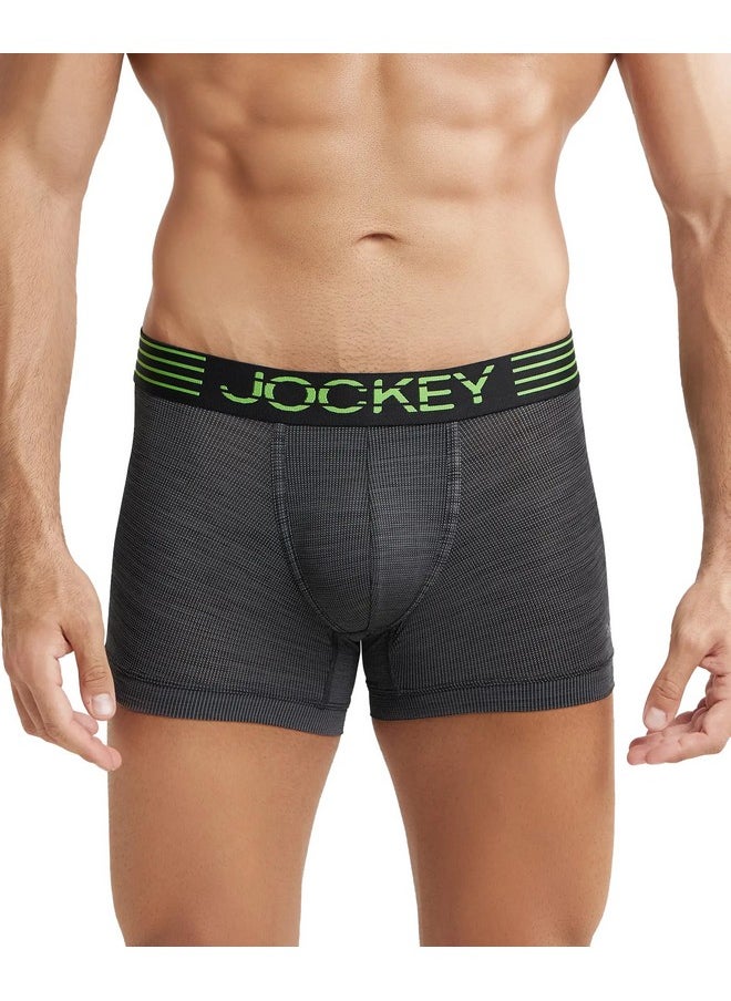 جوكي شورت رجالي من Jockey مصنوع من النايلون الشبكي القابل للتنفس والمصنوع من الألياف الدقيقة مع تبريد محسن - مصمم للتمرينات والارتداء طوال اليوم MM05_Black_L  - Image 1