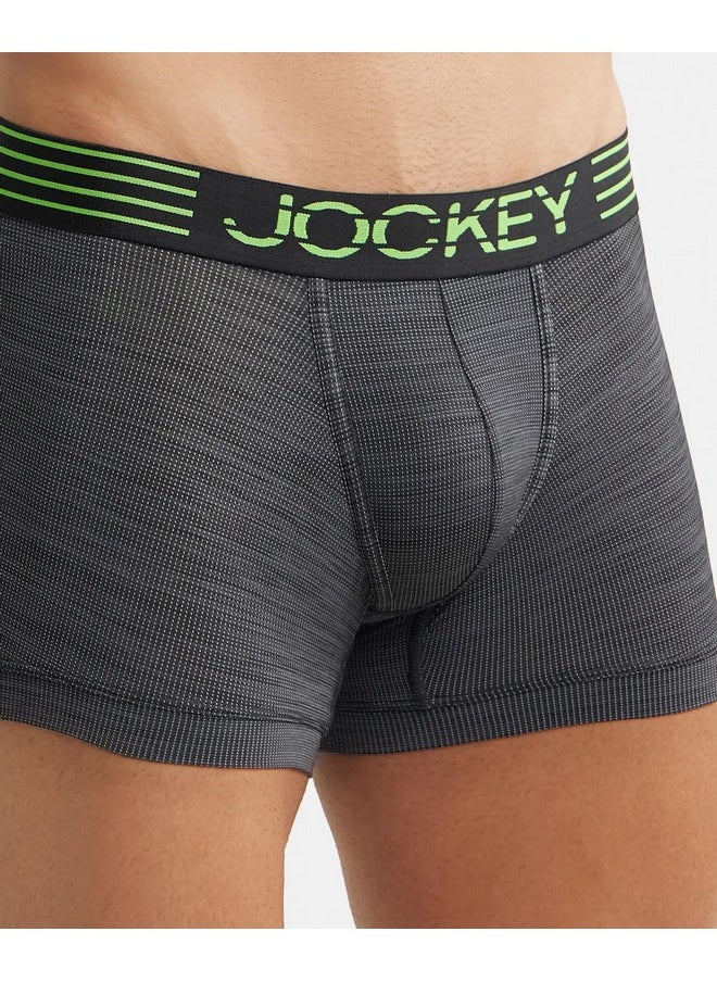 جوكي شورت رجالي من Jockey مصنوع من النايلون الشبكي القابل للتنفس والمصنوع من الألياف الدقيقة مع تبريد محسن - مصمم للتمرينات والارتداء طوال اليوم MM05_Black_L  - Image 3
