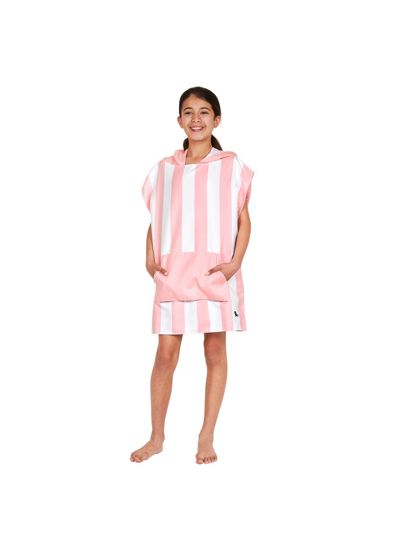 Dock & Bay Dock & Bay Poncho with Hood for Kids, Super Absorbent, Quick Dry Beach & Pool Towel, Compact & Lightweight - Age 7 to 10 - MALIBU PINK  - Image 4