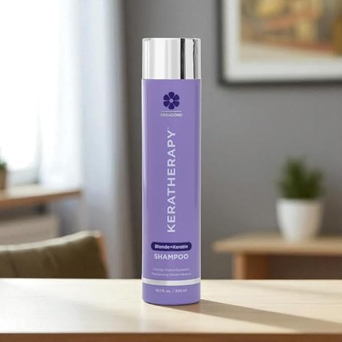 KERATHERAPY KERATIN INFUSED TOTALLY BLONDE VIOLET TONING SHAMPOO, 10.1 FL OZ, 300 ML. - Image 2