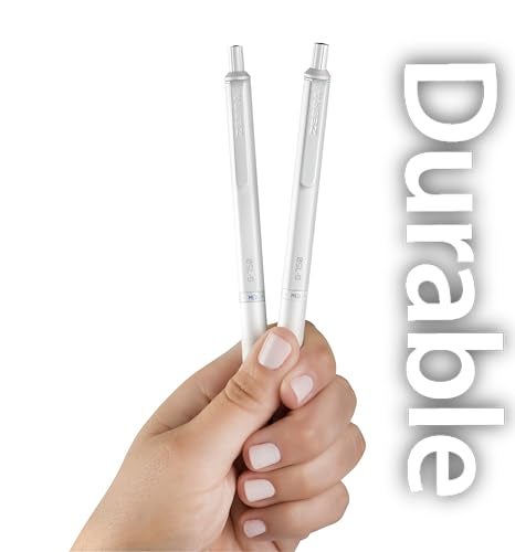 Zebra Pen G-750 Retractable Gel Pen, Pearl White Brass Barrel, Textured Grip, 0.7mm, 1-Pack with Refills (49801) - Image 3