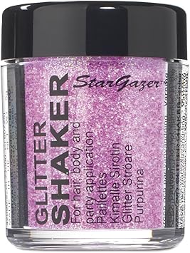 Stargazer Pastel Glitter Shaker Lilac Cosmetic glitter powder for use on the eyes lips face body hair and nails - Image 1