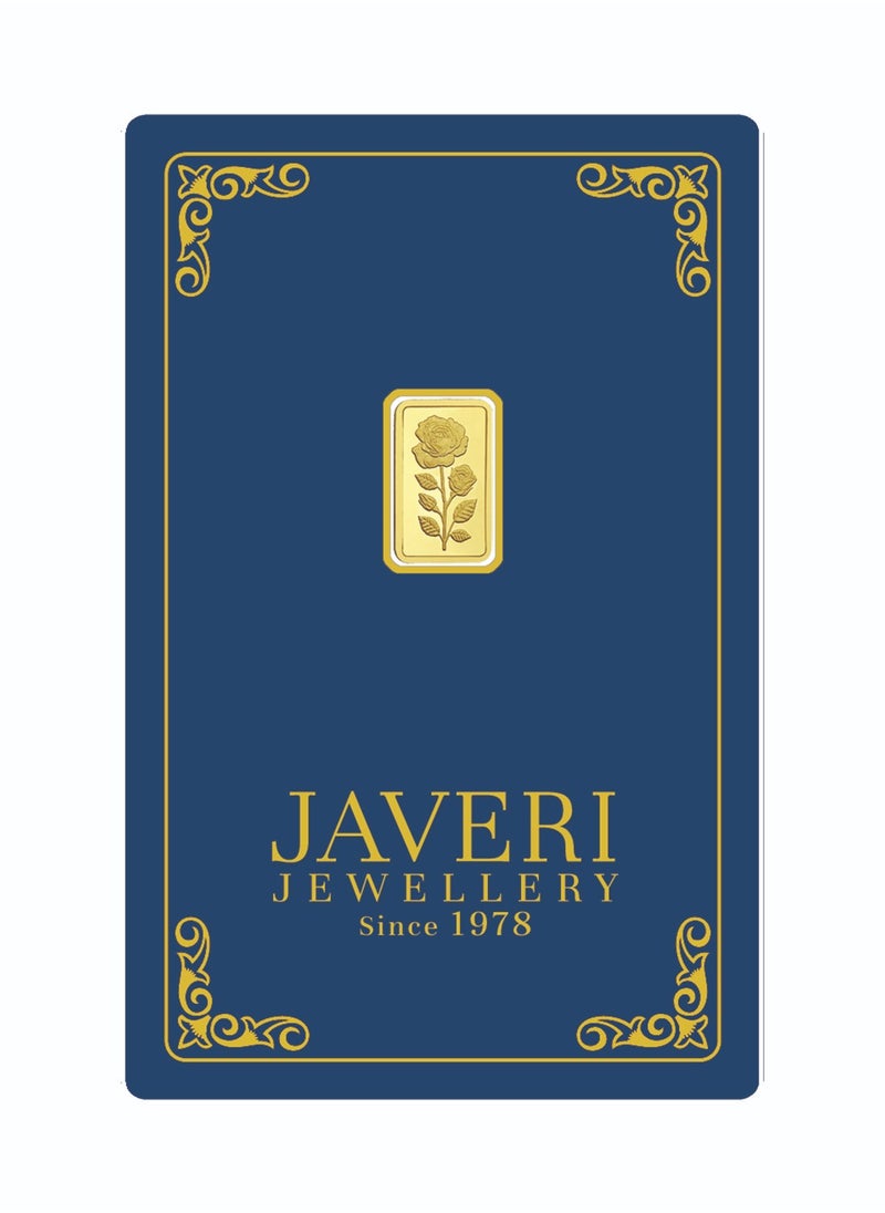 Javeri Jewellery 24K Pure Gold Bar 1 gram Flower  - Image 2