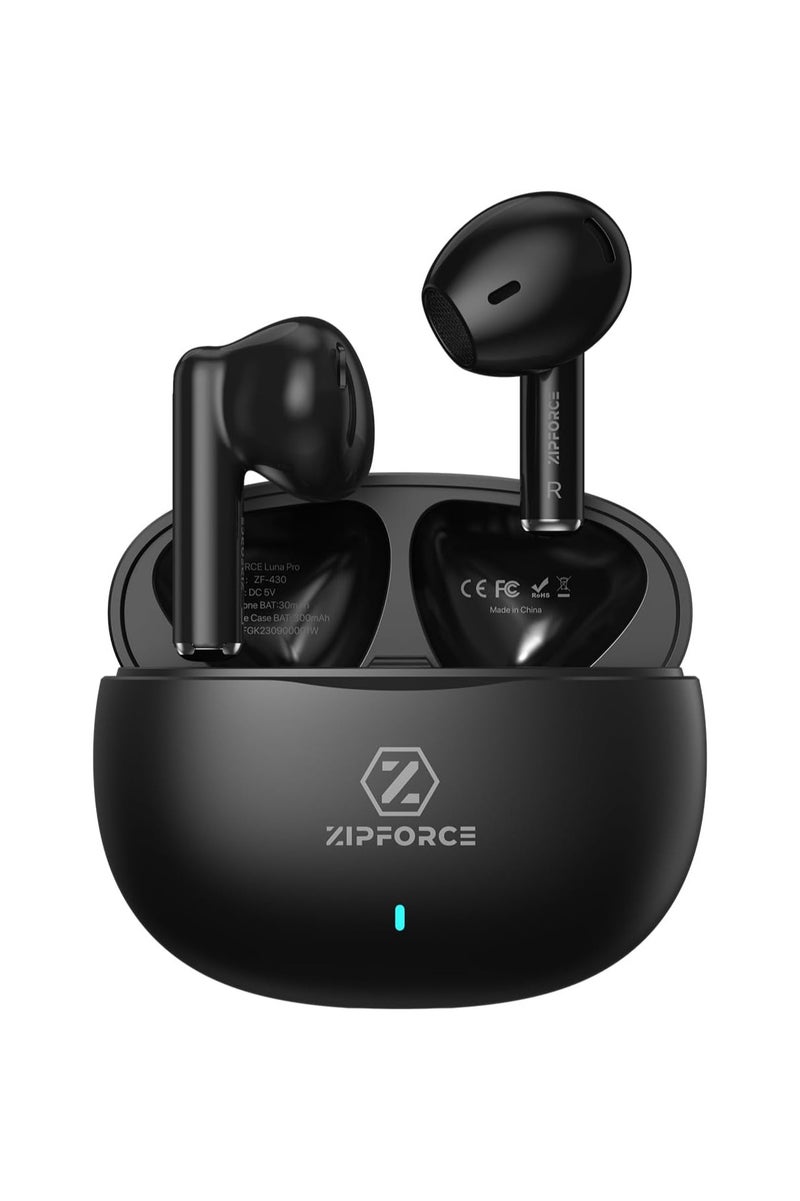 ZIPFORCE True Wireless Earbuds, in-Ear Bluetooth 5.3 Headphones 4-Mics ENC Clear Call, Bluetooth Earbuds Touch Control 40 Playtime, IPX6 Waterproof TWS, Light-Weight Earphones - Image 1