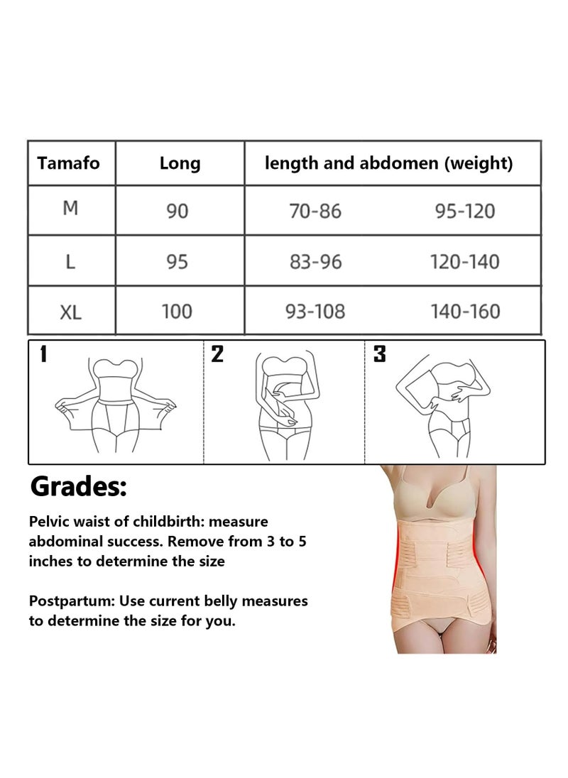 CMGTYYD Postparto Caesarea belts Postquirurgic for women,2 pieces of support belt and pelvic cotton belt, postparto and post caesarea for women and motherhood post and maternity (complexion, Medium)  - Image 5