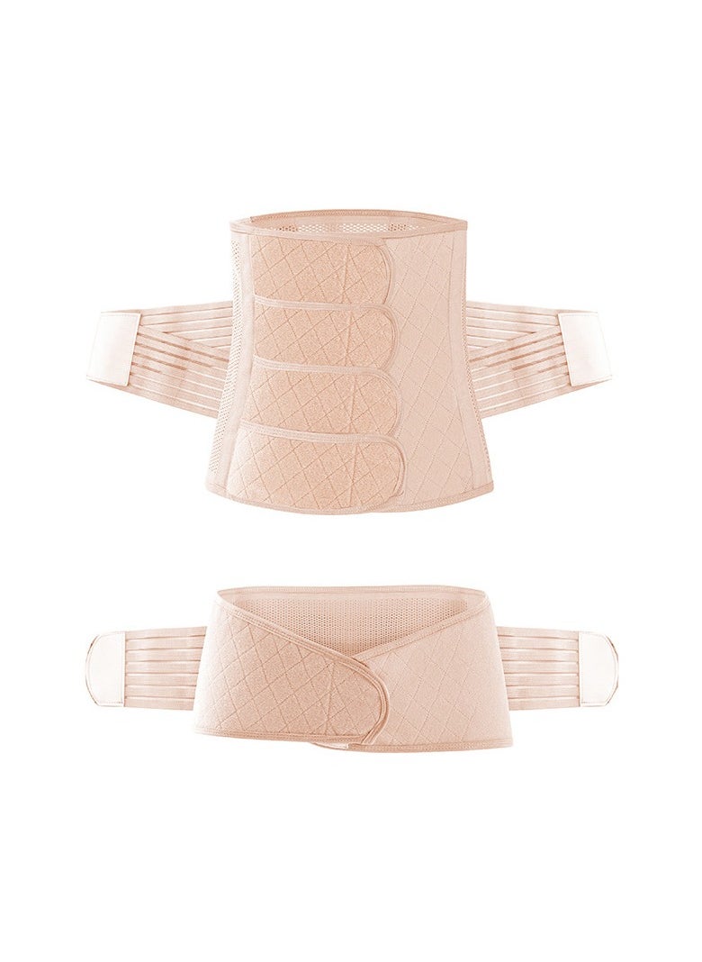 CMGTYYD Postparto Caesarea belts Postquirurgic for women,2 pieces of support belt and pelvic cotton belt, postparto and post caesarea for women and motherhood post and maternity (complexion, Medium)  - Image 1