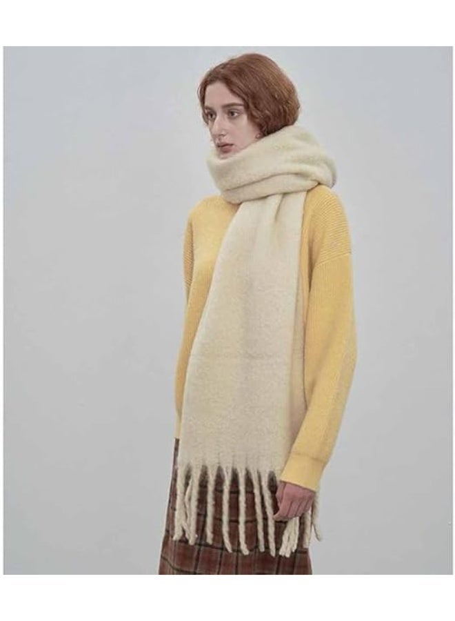 (Premium) Large Chunky Scarf, Cashmere Feel Oversized Scarves, Blanket Soft Big Wool Thick, Winter Warm Women - Image 2