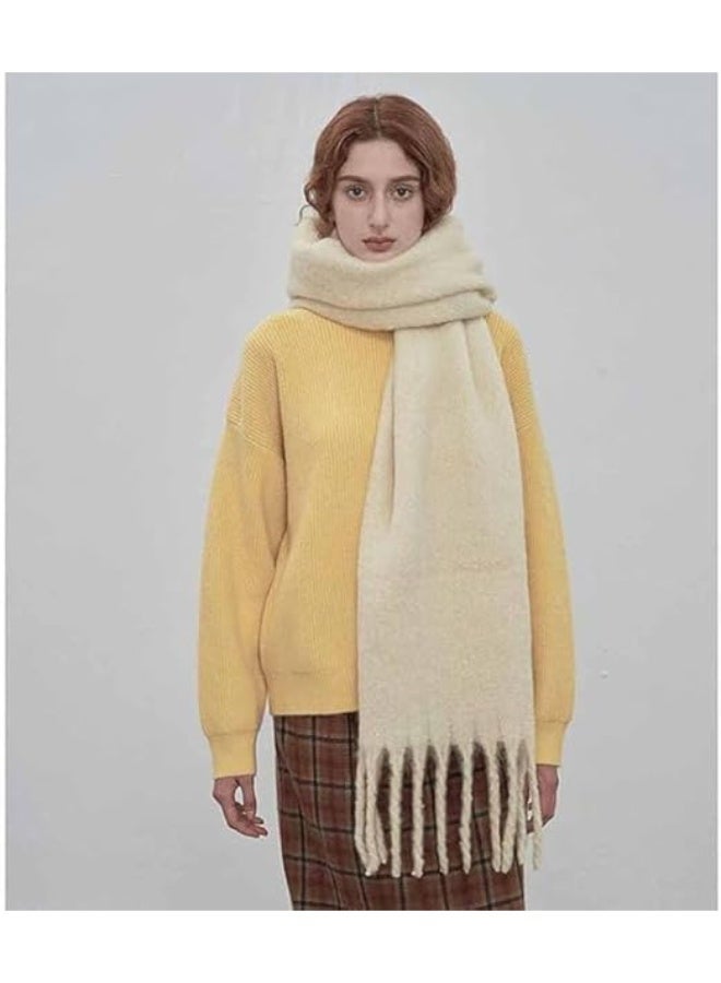 (Premium) Large Chunky Scarf, Cashmere Feel Oversized Scarves, Blanket Soft Big Wool Thick, Winter Warm Women - Image 3