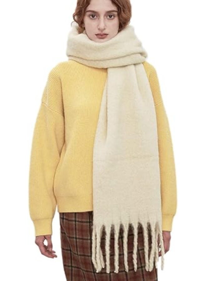 (Premium) Large Chunky Scarf, Cashmere Feel Oversized Scarves, Blanket Soft Big Wool Thick, Winter Warm Women - Image 1