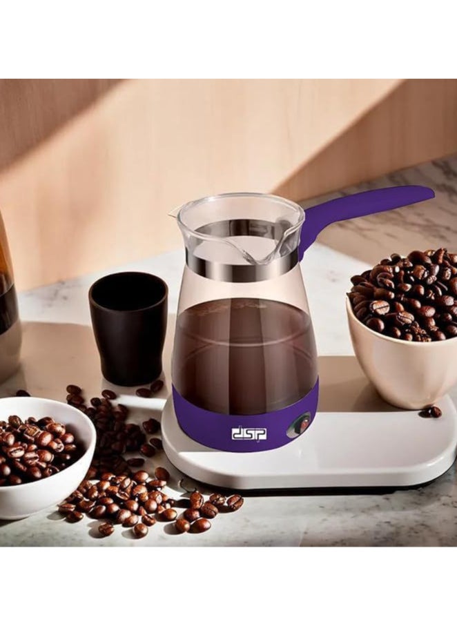 DSP KA3037 Glass Turkish Coffee Maker, 600 Watts - Assorted Colors