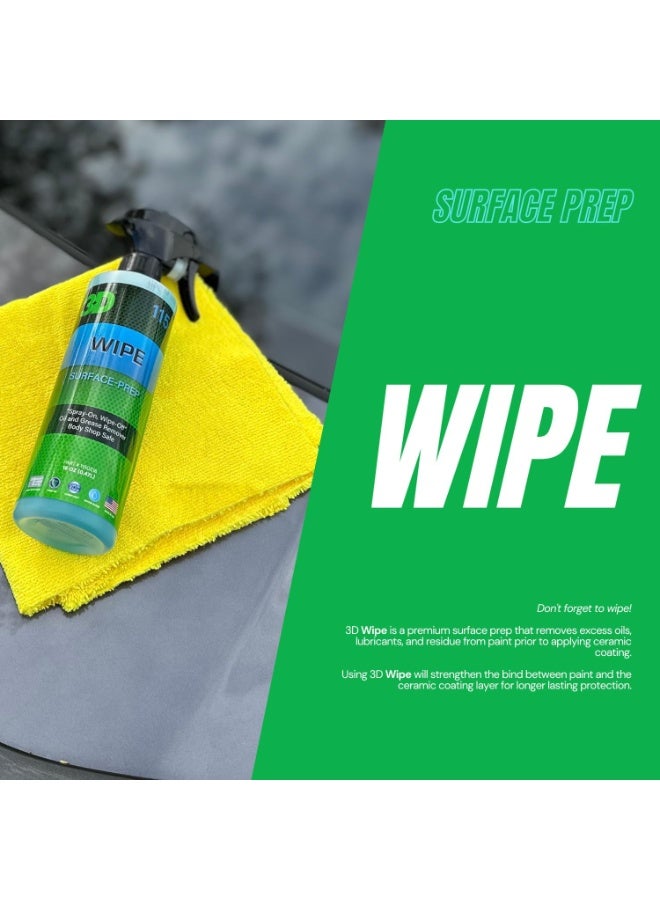 3D 3D Wipe Ceramic Coating Surface Prep - Removes Excess Oils & Lubricants from Paint & Glass Prior to Ceramic Coating Application 16oz.  - Image 3