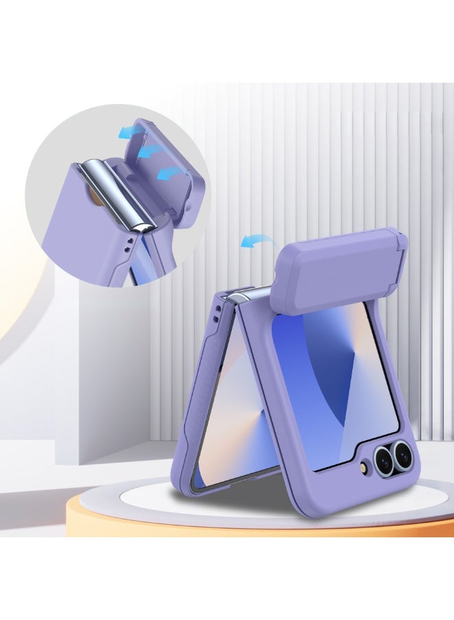 general for Samsung Galaxy Z Flip 6 Case with Hinge Protection Shockproof with Credit Card Holder ID Card Protective Cover Z Flip  6 Phone Case for Galaxy Z Flip 6 5G - Image 3