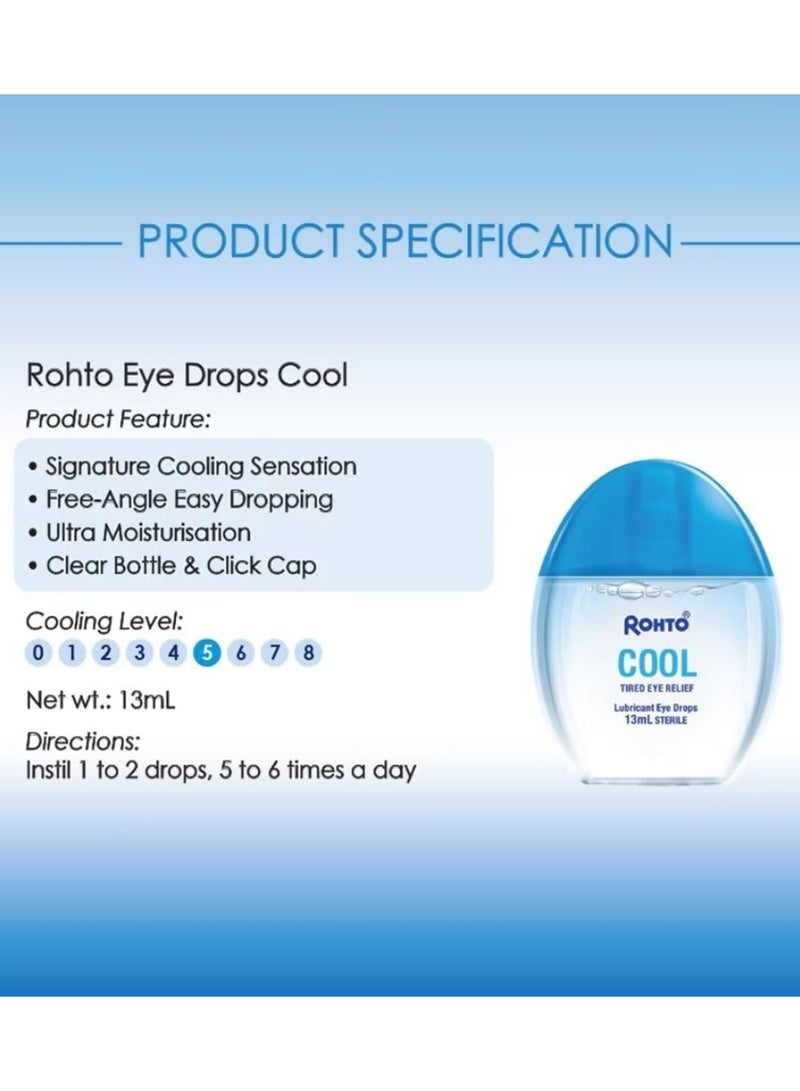Rohto Cool Redness Relief Eye Drops 0.4 Fl Oz - Image 5